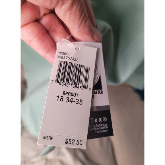 Geoffrey Beene Mens Shirt Long Sleeve Olive Green No Wrinkle NWT XL - Picture 4 of 5